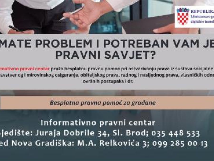 Besplatna pravna pomoć u Požegi 4. prosinca 2025.