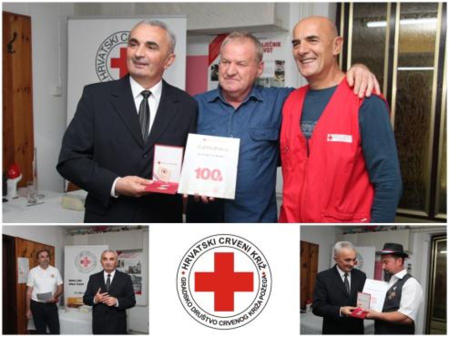 CRVENI KRIŽ POŽEGA Gradonačelnik Miličević uručio priznanja i zahvalnice dobrovoljnim darivateljima krvi