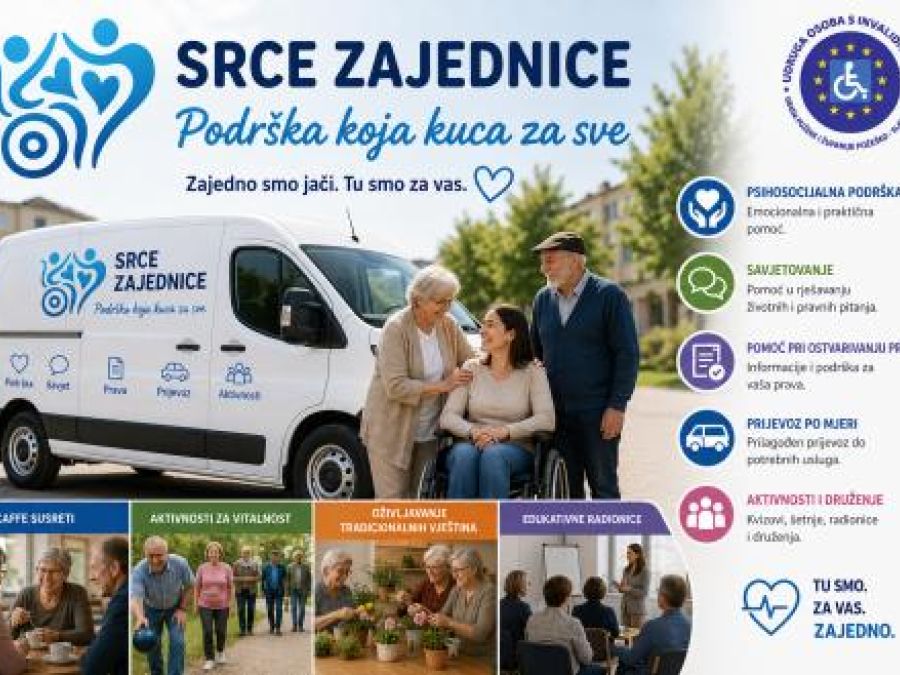 JAVNI POZIV Iskaz interesa za uključivanje u projekt „Srce zajednice – Podrška koja kuca za sve“